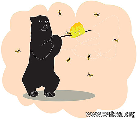 หมีกับผึ้ง  , นิทานอีสป , อีสป , นิทานสอนใจ , นิทานอีสปสอนใจ , นิทาน , aesop fables ,  aesop , พุทธภาษิต , นิทานเรื่องนี้สอนให้รู้ว่า