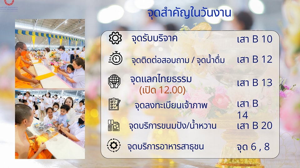 พิธีถวายโคมมาฆประทีป วันอาทิตย์ที่ 9 เดือนกุมภาพันธ์ พ.ศ.2568